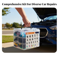 680 Pieces Push Rivet Selection Set Nylon Material Auto Body Clip Fastener Organized Storage Case Car Rivet Set for Mechanics