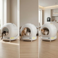 Self-Cleaning Cat Litter Box Hands Automatic Cat Litter Box Electric Pet Supply for Cats, Indoor, Apartments