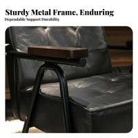 Vintage Design utilitarian Armchair With Armrests Accent Chair Minimalist Aesthetic Lounge Seat Sturdy Construction for Cafe Owners, Interior Designers, Restaurant, Living Room, Bedroom, Home Office