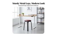 Soft Padded Seat Upholstered Tripod Stool Minimalist aesthetic Indoor Seating Multi-Functional Household Furniture Stackable Design for Students, residents, Adults, Small areas, Living Room, Bedroom, Entryway