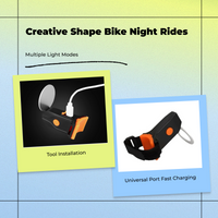 Rechargeable Bike Tail Light, Waterproof, 6+4 Modes