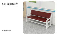 Thick Padding Upholstered Backrest Settee Stable Structure Upholstered Guest Settee Long-Lasting Construction Waiting Room Bench Easy to Clean for Patients, Visitors, Customers, Hospital, Barber Shop, Barbershop, Shopping Mall