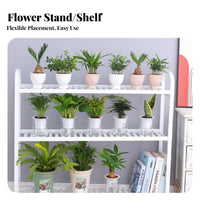 With casters Rolling Multitier Planter Holder Floor-Standing Rolling Multi-Level Plant Stand Indoor & Outdoor Use Flower Pot Rack Space-Saving for Gardeners, Homeowners, Balcony, Living Room, Home Decoration, Patio