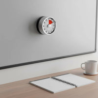 Timepiece Timer No Battery Required Mechanical Timer Loud Alarm Stainless Steel Kitchen Clock for Kids, Learning, Classroom, Office