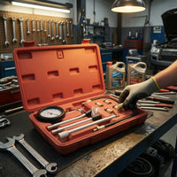 Analog Compression Tester with Carrying Case Automotive Cylinder Compression Tester Kit Universal Tool Accurate for Garage