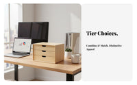 Desktop Drawer Unit Minimalist Design Stackable Drawer Box Eliminates Clutter