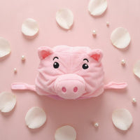 Stuffed Pig Costume Headpiece Tie Straps Piglet Headwear
