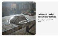 Non-Attractive Stainless Steel Dome Reflector Waterproof Stainless Steel Dome Shade Heavy-Duty for Warehouse, Factory, Workshop