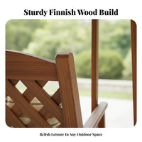 Solid Wood Construction Freestanding Multi-Person Swing Weather-Resistant 2-Person Canopy Swing Lattice Backrest Outdoor Furniture Reinforced Frame for Children, Homeowners, Courtyard, Garden, Backyard, Patio