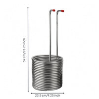 Coil Wort Chiller 3/8 Inch Tube Stainless Steel Wort Chiller Guard Ends Equipment for Homebrewers