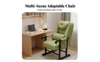 Reclining Backrest High-Back Recliner with Footrest Thick Cushioning Adjustable Study Recliner Ergonomic Design Computer Chair Multi-Purpose for Students, Gamers, Work-from-Home Workers, Dorm Room, Gaming Setup, Bedroom