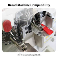 Grooved Overlock Presser Foot Accurate Cord Guide Serger Cording Foot and Wear-Resistant for Garment Making, Upholstery