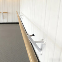 Wall-Mounted Dance Bar Professional Single-Rail Barre Wooden-Colored for Dance Studio, Stretching