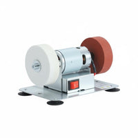 Multi-Functional Mini Electric Bench Grinder Compact Size Mini Bench Grinder Pure Copper Engine Desktop Grinding Machine Variable Speed Control for Crafters, Hobbyists, DIY Enthusiasts, Garage, Craft Room