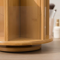 Large Capacity Rotating Makeup Organizer Multifunction Desktop Vanity Organizer Space Saving Cosmetic Storage Box Multi Compartment