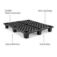 Heavy Duty Grid Pallets for Industry, Floor Pallet Storage, Warehouse Storage, Logistics Transport, Reinforced Nine Leg Type