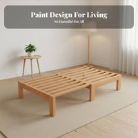 Expandable Slatted Bed Frame Space-Saving Daybed Multi-Functional Bedroom Furniture for Homeowners, Students, Small Spaces, Living Room, Home Office