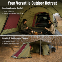 Car Tent for Vehicles, 5-8 Person Family Tailgate Tent, 500x300x200cm Large Outdoor Adventure Tent, 3000mm
