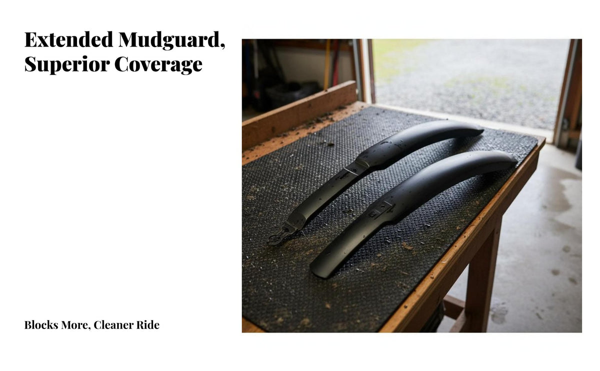 2 Pieces Front and Rear Mudguard Set Wide Design Front and Rear Mudguards Easy Installation Mountain Bike Fenders for Rough Terrain Biking