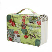 255 Slot Colored Pencil Holder Portable with Handle Multi Layer Zipper Pen Bag Elastic Slots Multi-Layer Pen Bag for Travel