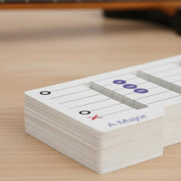 56 Pieces Guitar Note Diagram Cards Double-Sided Lamination Guitar Note Learning Cards Color-Coded System for Beginners, Music Students