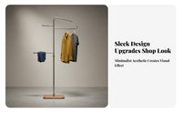 Freestanding Garment Rack Stainless Steel Construction Freestanding Garment Display Floor Standing Metal Boutique Display Rack for Boutiques, Showroom