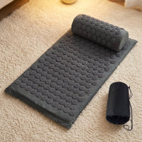 3 Piece Set Acupressure Mat with Bolster Therapeutic Acupressure Set with Bag Relaxing Mat with Pillow for Yogis, Home Recovery, Stretching