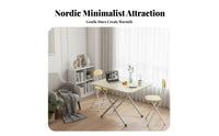 Foldable Design Folding Desk Space-Saving Cross-Frame Folding Stand Multifunctional Household Furniture Multi-Purpose for Apartment Dwellers, Telecommuting Workers, Living Room, Small Areas, Bedroom, Home Office