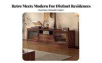 Sturdy Construction Extendable TV Cabinet Stable Load-Bearing Black Walnut Media Console Cord Management Solid Wood TV Stand Easy Assembly for Apartment Dwellers, Homeowners, Interior Design Enthusiasts, Bedroom, Home Office