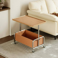 Minimalist Design 2-Tier Trolley Table Mobile Design 2-Tier Rolling Organizer 360° Rotating Wheels Storage Cart Spacious Tabletop for Apartment Dwellers, Homeowners, Away Ice Workers, Living Room, Bedroom, Small Areas, Kitchen