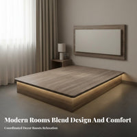 Sturdy Construction Hotel Bed Frame Headboard Heavy Duty Modern Platform Bed Easy Assembly Hospitality Furniture No Box Coil Needed for Guesthouse Managers, Homeowners, Apartments, Apartment, Guest Rooms, Rental Properties
