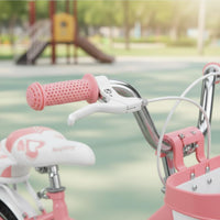 Foldable Children's Bike Anti-Tip Over Design Young Child Pedal Bike High-Carbon Steel Frame for Young Children, Beginners, Outdoor