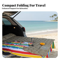 Lightweight Foot Pump Sleeping Mat Quick Inflation Portable Camping Bed Compact Camping Air Mattress with Pillow Long-Lasting for Campers, Outdoor Enthusiasts, Travelers, Car Travel, Hiking, Beach, Home