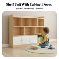 Optional Doors Combinable Cube Shelf configurable Design complimentarystanding Shelving Unit Minimalist look storage shelving unit Space Saving for Children, Homeowners, Kids Room, Small Spaces, Playroom, Bedroom