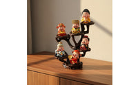Chinese Wealth God Figurine Handmade Prosperity Deity Statue Chinese Wealth God Statue Elegant Features Cute Good Luck Doll