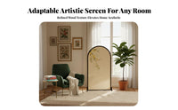 Freestanding Floral Panel French design Multi-Panel Room partitionr Floor-Standing Folding Screen for Homeowners, Renters, Entryway, Bedroom, teleconference Calls