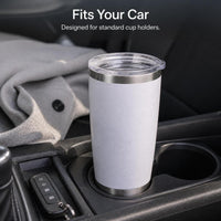 20oz Sublimation Stainless Steel Car Tumbler with Lid, Double-Wall Vacuum Insulated Travel Mug for Hot & Cold Drinks