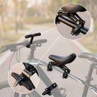 Sturdy Front Mounted Child Bike Seat Secure Child Bike Seat with Footrest Long-Lasting for Toddlers, Kids, Mountain Biking, Family Rides