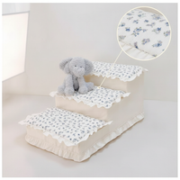 Pet Cat Dog Fabric Stairs Non-Slip Climbing Ladder Steps for Bed Sofa Patella Protection