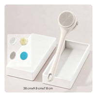 Electric Body Brush with Long Handle Interchangeable Electric Bath Brush Long-Handle Body Scrubber Rotating Exfoliating