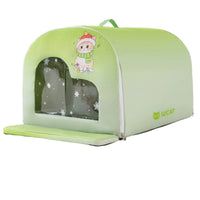 Pet Cooling Tent with Ice Pack Padded Dog Den Breathable for Summer, Floor, Cats
