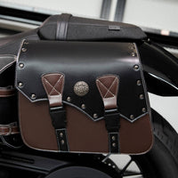 2 Pieces Motorcycle Side Bag Retro Motorbike Saddlebag Hardwearing Build Motorcycle Side Bag Pair for Adventure
