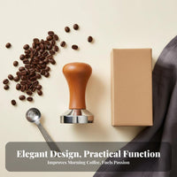 Food Grade 304 Stainless Steel Coffee Tamper Long-Lasting Espresso Tamper Rust-Proof for Coffee Professional S, Home Brewers, Cafe, Office