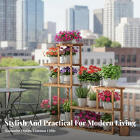 Space-Saving Railing Planter Holder Large Capacity Hanging Planter Rack Anti-Rust Balcony Shelf Sturdy Construction for Apartment Dwellers, Gardeners, Homeowners, Patio, Fence, Porch, window sill