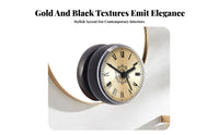 Fog-Proof Waterproof Bathroom Clock Non-Ticking Retro Roman Numeral Clock Vintage Design for Kitchen, Refrigerator