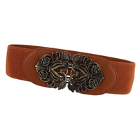 Decorative Wide Elastic Belt Easy to Wear Elastic Waist Belt Fashion Vintage for Women, Dresses, Outerwear