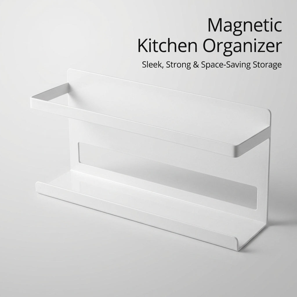 Wrap and Fridge Organizer for Countertop or Kitchen Racks, 1-Tier Powder Coated Iron