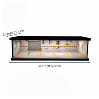 Parking Lot Scene Model Box USB Powered Diecast Car Garage Display for Hobbyists