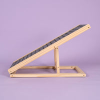 Dog Ramp for Sofa and Bed with Adjustable Height for Small Pets, Wooden Steps for Living Room and Bedside, Foldable Stairs with Sturdy Support