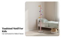 Child-Friendly Design Toadstool Coat Stand Space-Saving Toadstool Hook Stand Stable & Sturdy Child S Coat Tree Polished Rounded Hooks for Toddlers, Family, Adults, Bedroom, Playroom, Entryway, Living Room